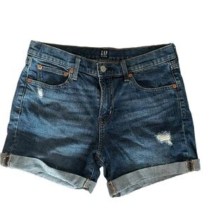 GAP Denim Shorts - Size 28 - Distressed and Cuffed